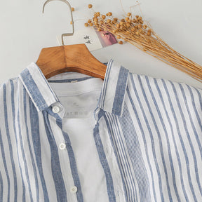Vella Striped Linen Shirt Versantz