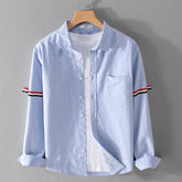 Nilo Signature Arm-Striped Linen Shirt Versantz