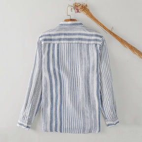 Vella Striped Linen Shirt Versantz