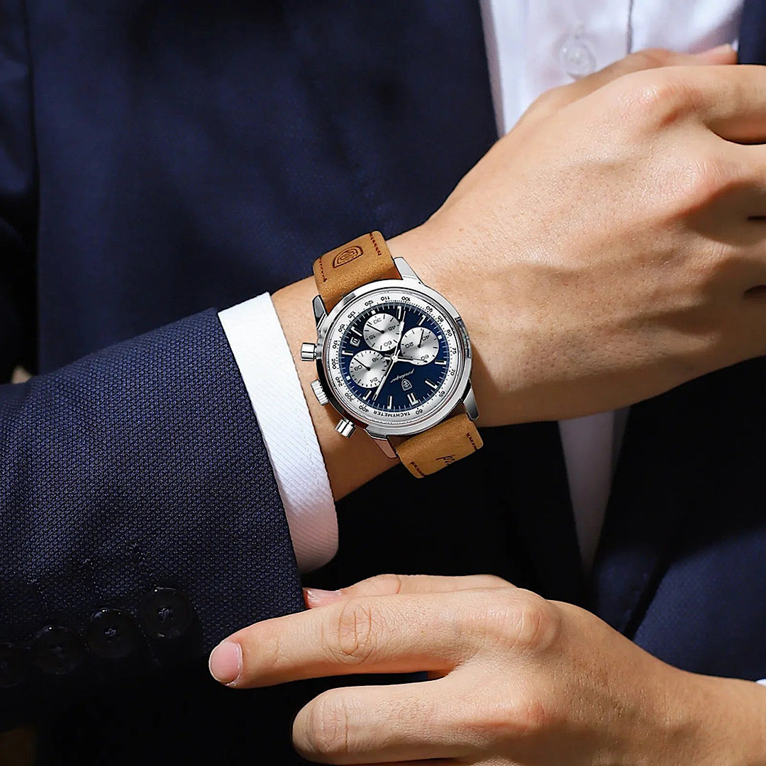 Maverik Chronograph Leather Watch Versantz