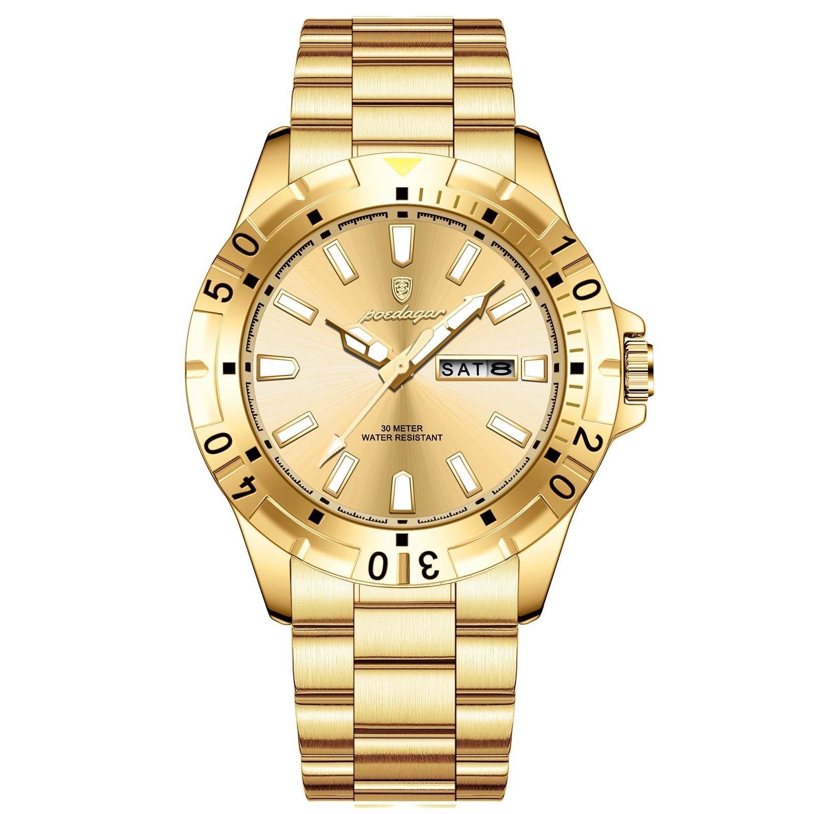 Aureon Day-Date Steel Watch Versantz