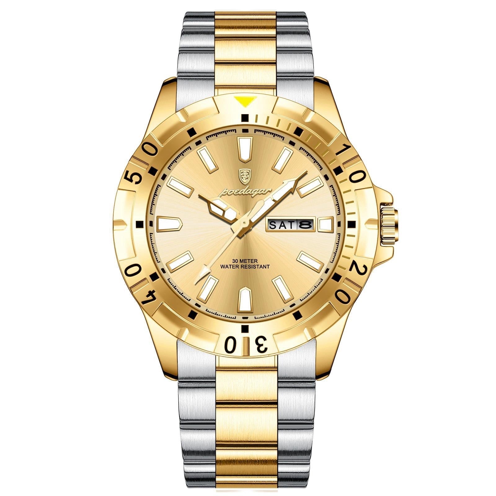 Aureon Day-Date Steel Watch Versantz