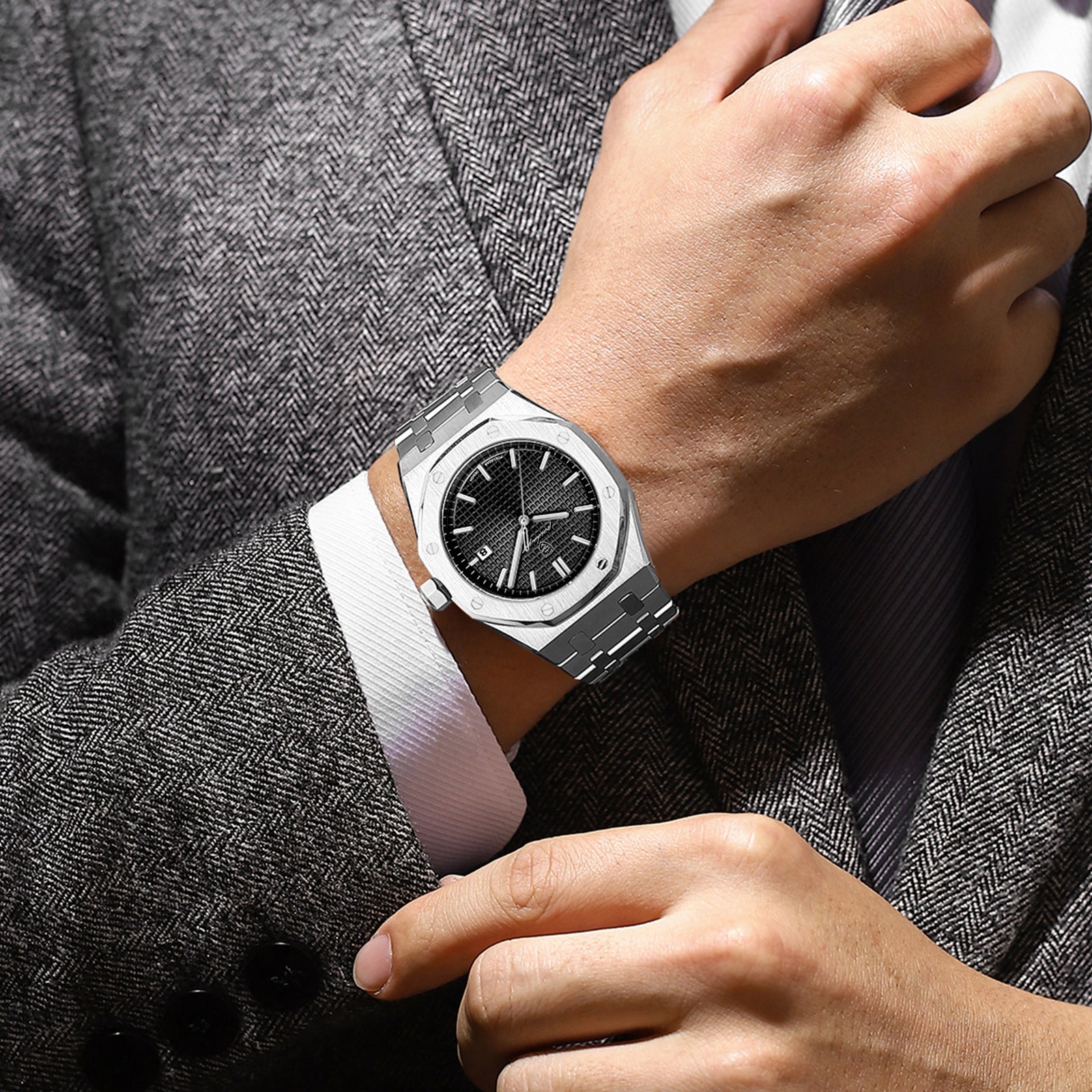 Octavia Steel Calendar Watch Versantz