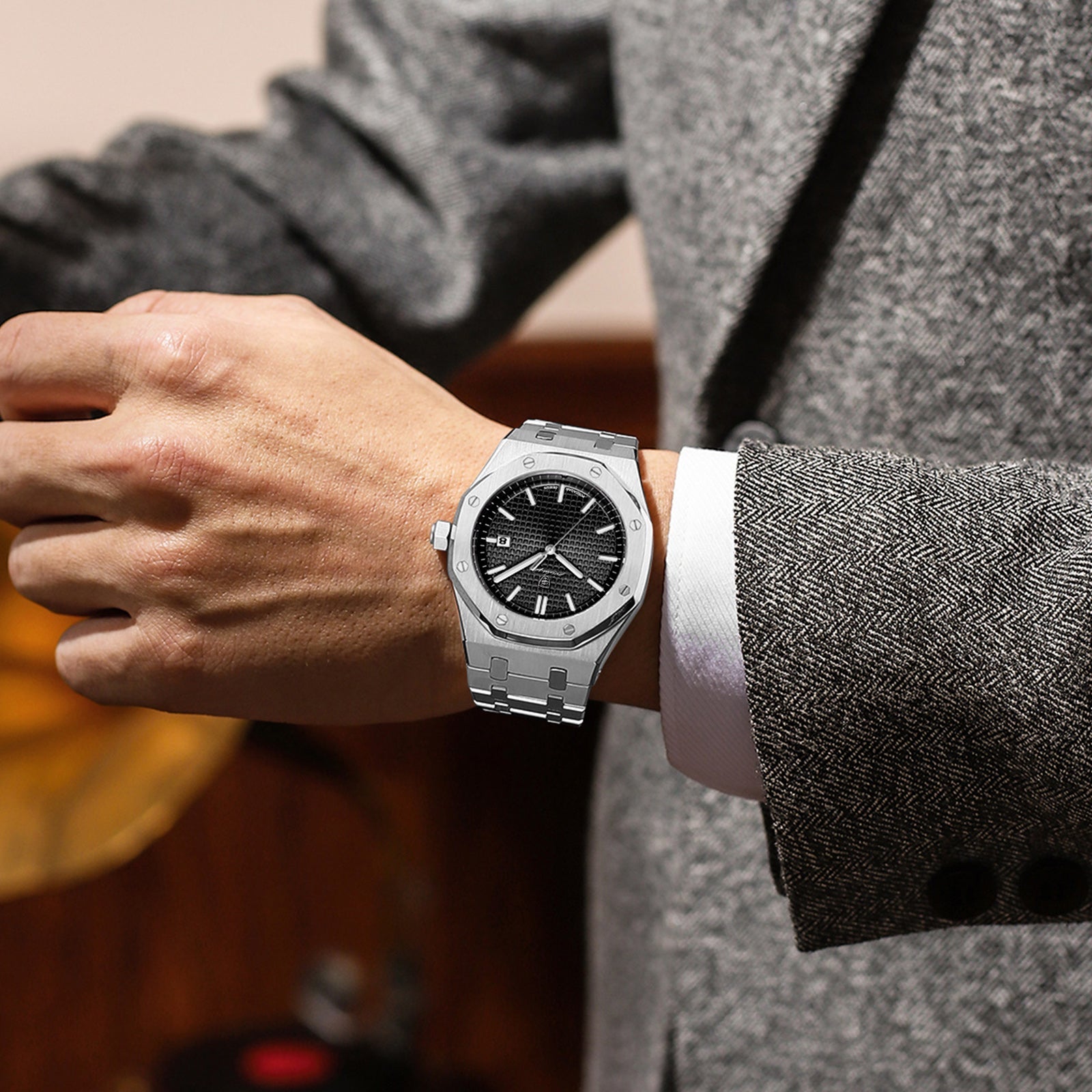Octavia Steel Calendar Watch Versantz
