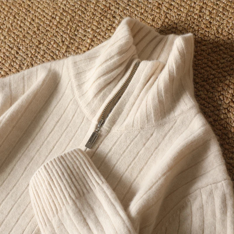 Monaco Cashmere Quarter-Zip Sweater Versantz