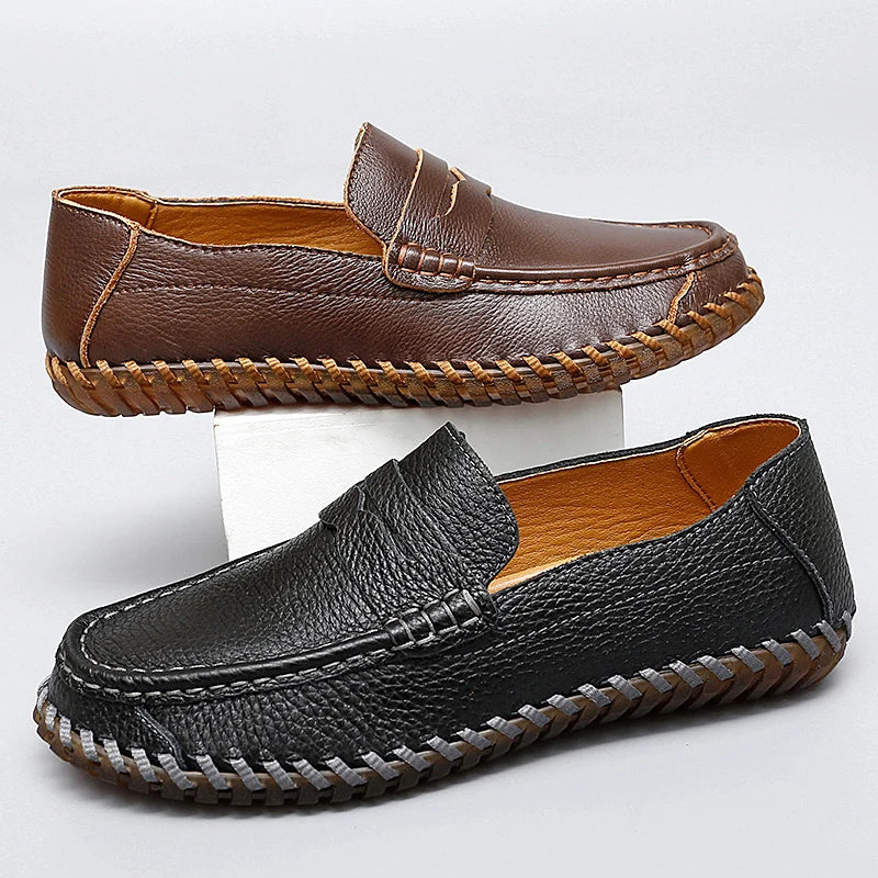 Cesare Hand-Stitched Leather Loafers Versantz