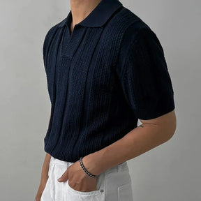 Izaya Textured Cotton Polo