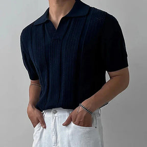 Izaya Textured Cotton Polo