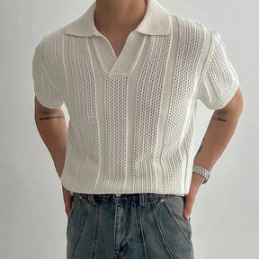 Izaya Textured Cotton Polo