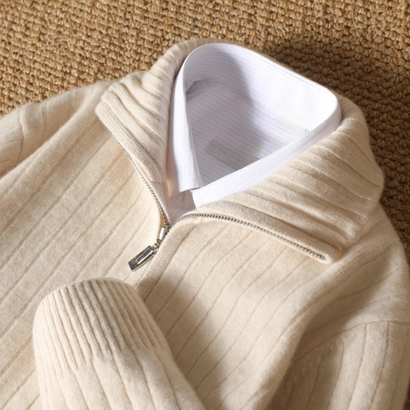 Monaco Cashmere Quarter-Zip Sweater Versantz
