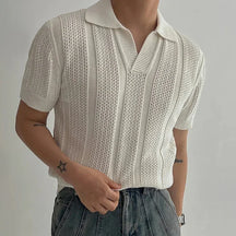 Izaya Textured Cotton Polo