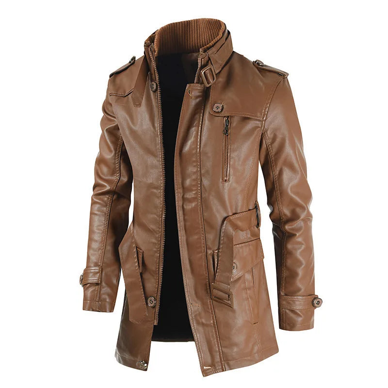 Dexter Belted Leather Jacket