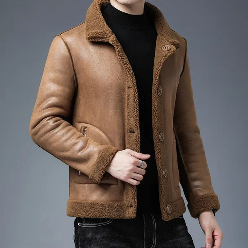 Montara Fleece-Lined Leather Jacket Versantz